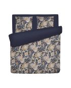 Boteh Bettbezug aus Baumwollsatin +2 Kissenbezüge dunkelblau/gold - 240x220 cm