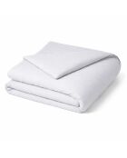 Housse de couette en percale de coton uni platinium