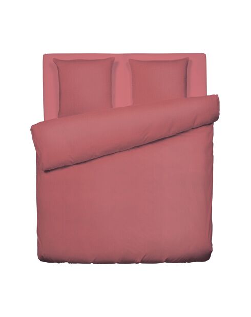 Housse de couette + taie d'oreiller gaze de coton Uni terracotta 02 - 260x240 cm