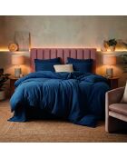 Copripiumino + 2 federe in garza di cotone Uni blue 14 - 240x220 cm