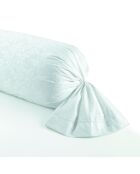 Funda de almohada blanca con estampado de flores encantadas, satén de algodón, jacquard, 43 x 210 cm