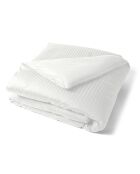 Housse de couette en satin de coton blanche