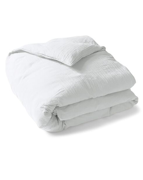 Housse de couette en gaze de coton blanche