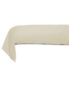Taie de traversin en satin de coton ivoire - 86x185cm