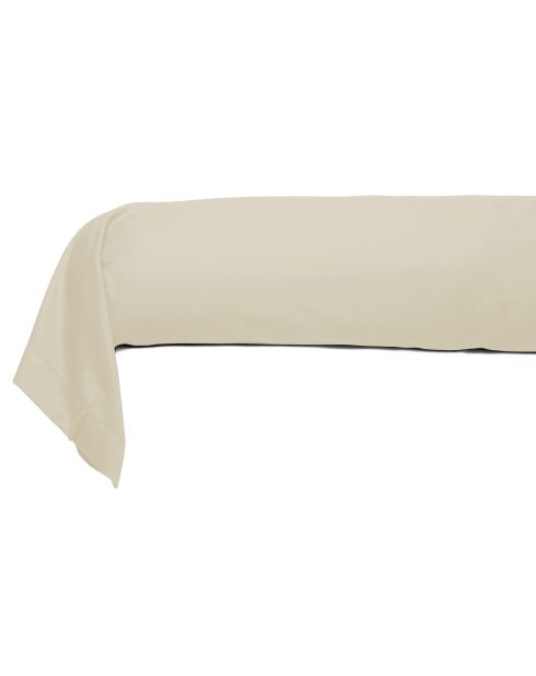 Taie de traversin en satin de coton ivoire - 86x185cm