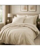 Taie de traversin en satin de coton ivoire - 86x185cm
