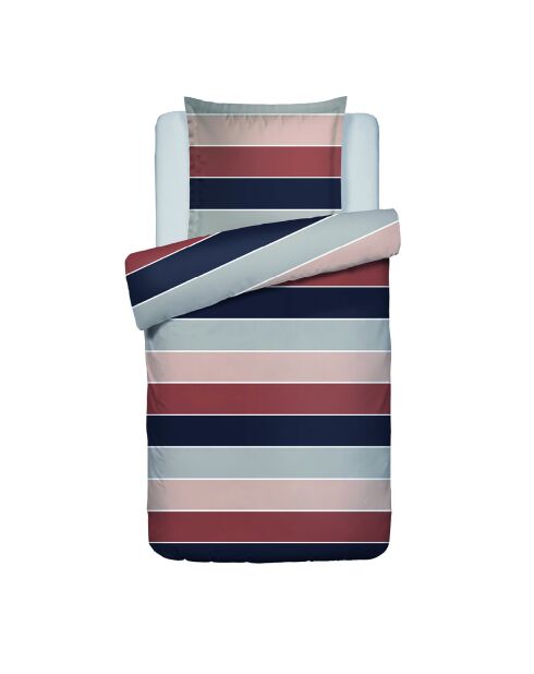 Funda de edredón y funda de almohada de satén de algodón nude natural marrón, 140 x 200 cm