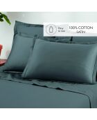 Maxi-Bettwäscheset, quadratisch, Kissenbezug aus Baumwollsatin, Uni 1, baratta gris 02