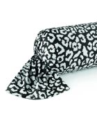 Custodia Instinct nera in cotone satinato - 43x210 cm