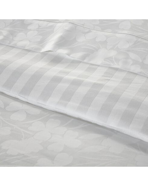 Babydekbedovertrek + kussensloop van geweven katoensatijn Jacquard Jacquard Petit Chênes Blanches - 100x135 cm