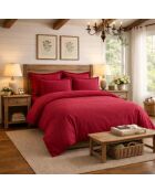 Housse de couette en percale de coton uni feu