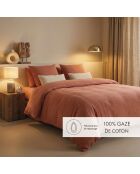 Fodera in garza di cotone Uni terracotta 02 - 43x210 cm