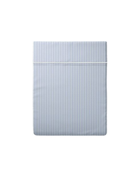 Drap plat en coton percale Nantes bleu clair - 240x300 cm