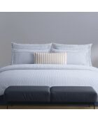 Drap plat en coton percale Nantes bleu clair - 240x300 cm