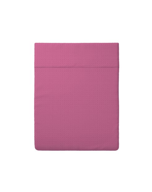 Drap plat en satin de coton Fleurs sauvages rose