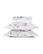 Quadratisches Maxi-Bettwäsche-Set aus Baumwollsatin mit singendem Kolibri, Weiß