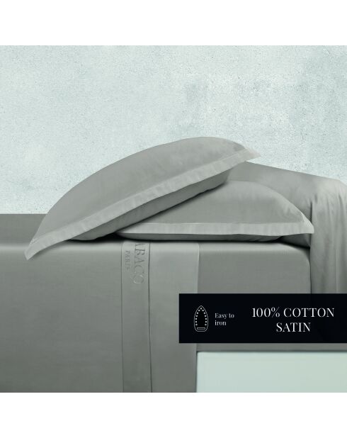 Ensemble de draps Mini satin de coton Uni 1 baratta taupe 01 - 150x200 cm