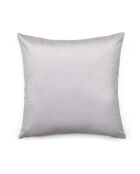 Fluwelen kussenhoes met taupe bloemenmotief - 45x45 cm