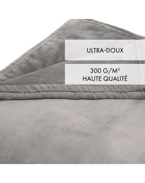 Coperta/copriletto in pile Maxi taupe - 180x220 cm