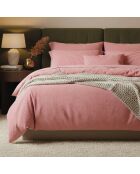 Steppdecke mit Quasten Baumwollgaze Uni rosa 06 - 140x200 cm