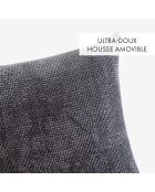 Fodera per cuscino Alenia grigio scuro - 45x45 cm