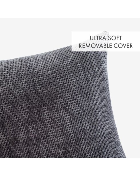 Housse de coussin Alenia gris foncé - 45x45 cm
