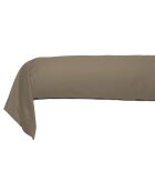 Taie de traversin en satin de coton vison - 86x185cm