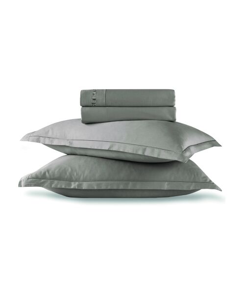 Maxi-Bettwäscheset, quadratisch, Kissenbezug aus Baumwollsatin, Uni 1, baratta taupe 01