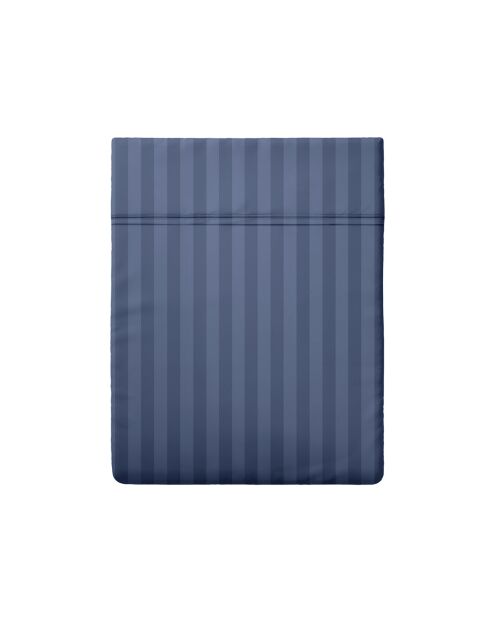 Katoenen satijnen laken dobby stripe Dobby stripe geweven blauw