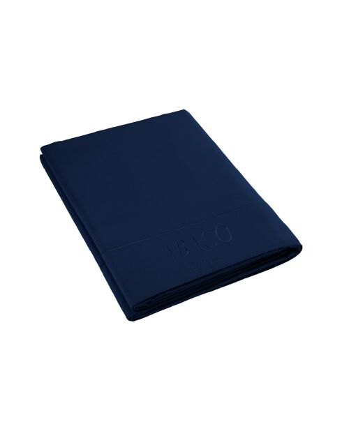 Drap plat satin de coton Uni 1 baratta bleu 11