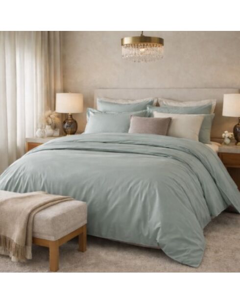 Housse de couette en percale de coton uni horizon