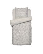 Funda de edredón y funda de almohada Damask Floralia, algodón topo, satén, 140 x 200 cm