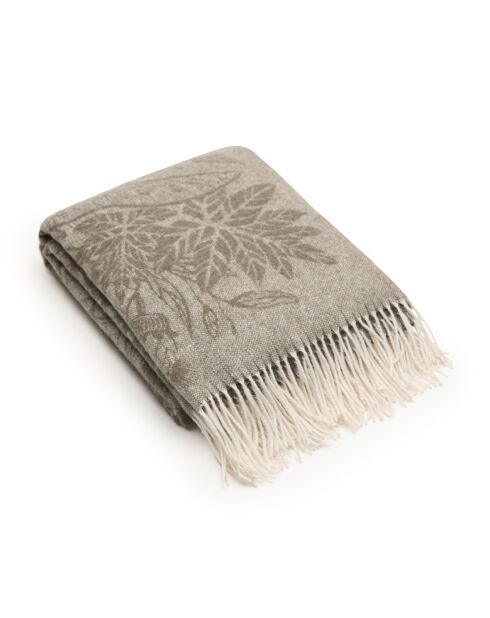 Taupefarbenes gewebtes Plaid Ariel - 130x180 cm