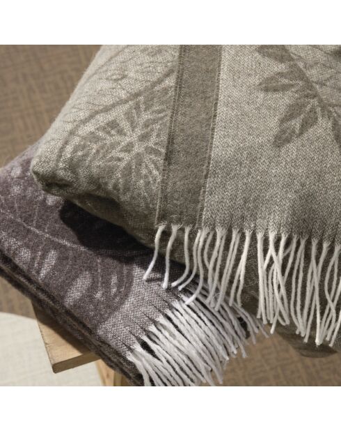 Taupefarbenes gewebtes Plaid Ariel - 130x180 cm