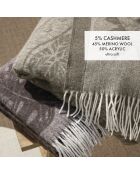 Taupefarbenes gewebtes Plaid Ariel - 130x180 cm