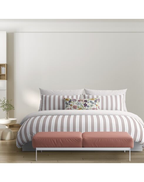 Bettbezug Noémie Noémie, rechteckig, Mini-Kissenbezug aus Baumwollsatin, 150 x 200 cm, altrosa