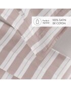 Ensemble de draps Mini taie rectangle en satin de coton Noémie vieux rose - 150x200 cm