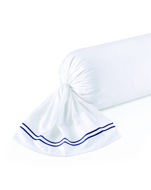 Annecy Nackenetui aus Baumwollsatin dunkelblau/weiß - 43x210 cm