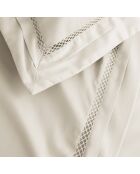 Housse de couette en satin brodé Dolly ivoire