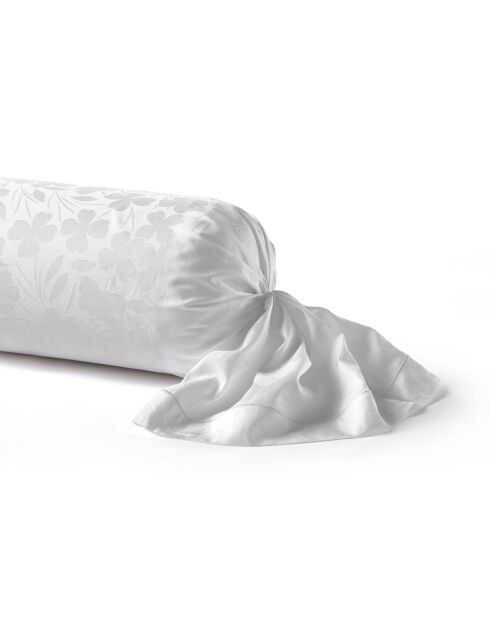 Fodera in raso di cotone intrecciato Jacquard bianco Jacquard - 43x210 cm
