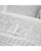 Fodera in raso di cotone intrecciato Jacquard bianco Jacquard - 43x210 cm