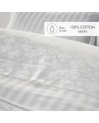 Fodera in raso di cotone intrecciato Jacquard bianco Jacquard - 43x210 cm