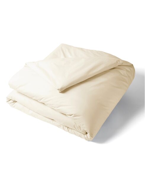Housse de couette en percale de coton uni naturelle