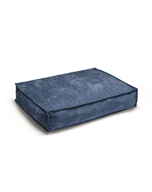 Cuscino per cani in velluto a coste blu - 70x55x15 cm