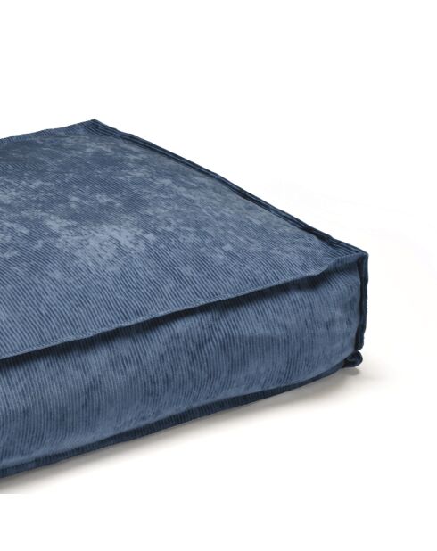 Cuscino per cani in velluto a coste blu - 70x55x15 cm