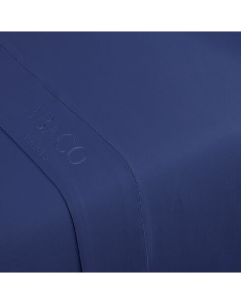 Drap plat satin de coton Uni 1 baratta bleu 06
