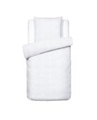 Housse de couette + taie gaze de coton Uni blanc 02 - 140x200 cm