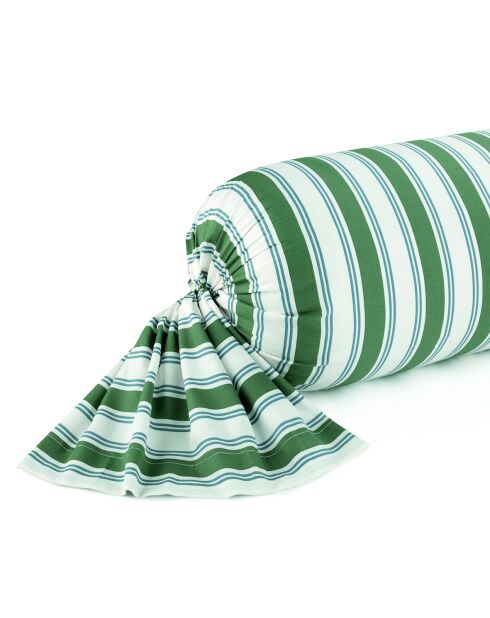 Custodia Soline in raso di cotone verde/blu - 43x210 cm