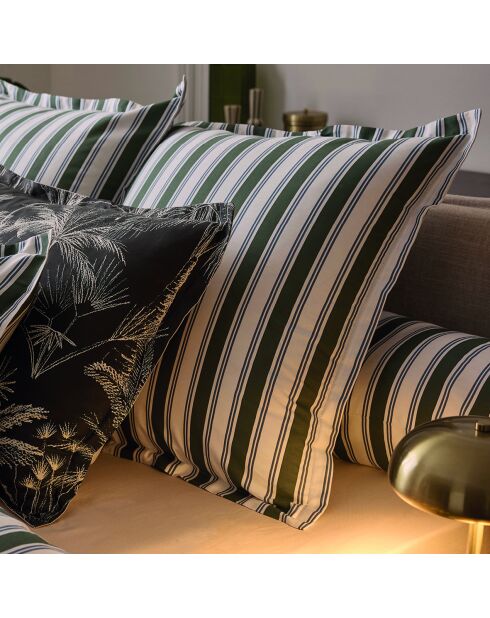 Custodia Soline in raso di cotone verde/blu - 43x210 cm