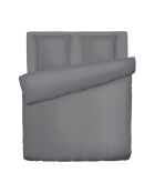 Copripiumino + 2 federe in raso di cotone intrecciato Dobby Jacquard grigio scuro